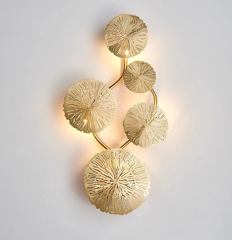Lustra Applique Murale Feuille De Lotus En Laiton - Neutralighting