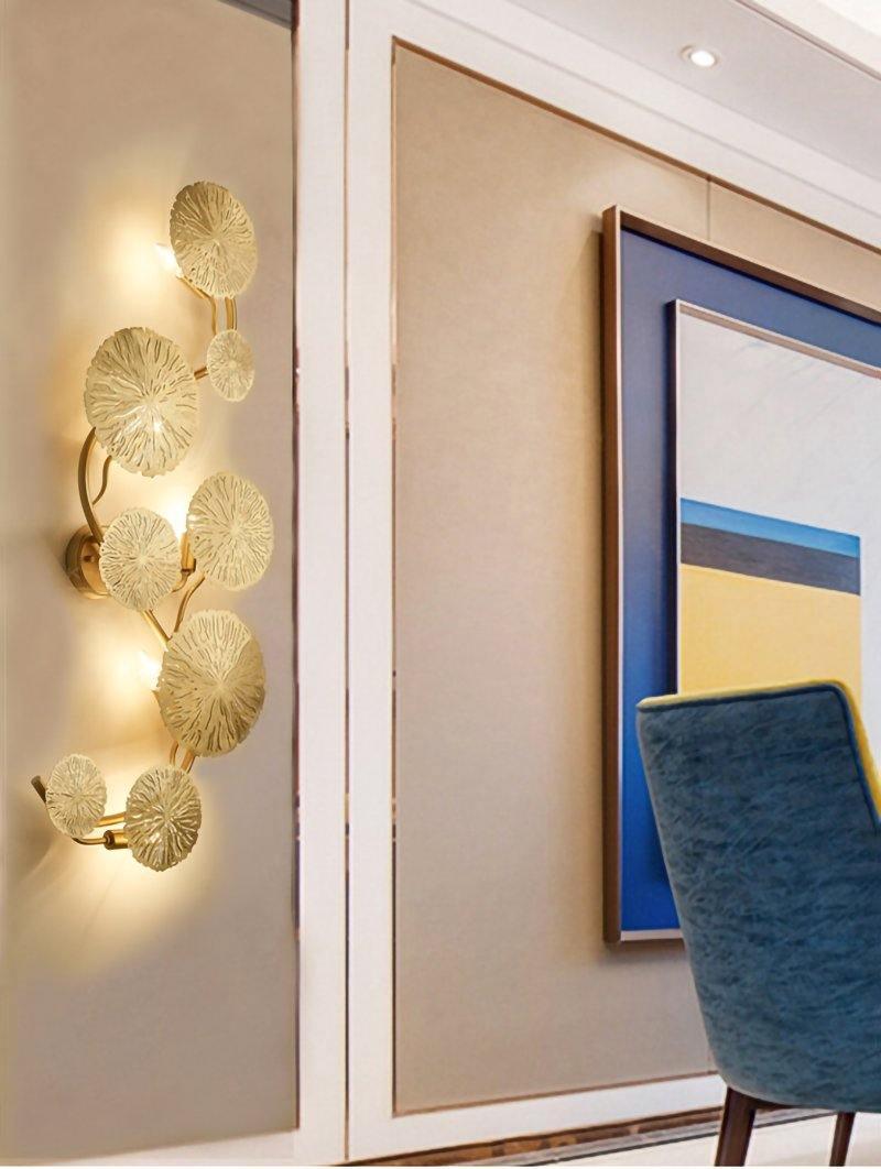 Lustra Applique Murale Feuille De Lotus En Laiton - Neutralighting