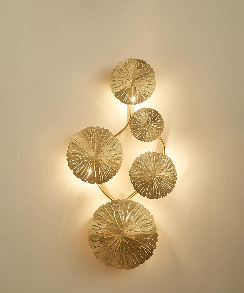 Lustra Applique Murale Feuille De Lotus En Laiton - Neutralighting
