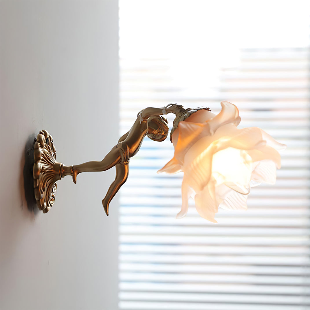 Arque Applique Murale Rose en Verre - Neutralighting