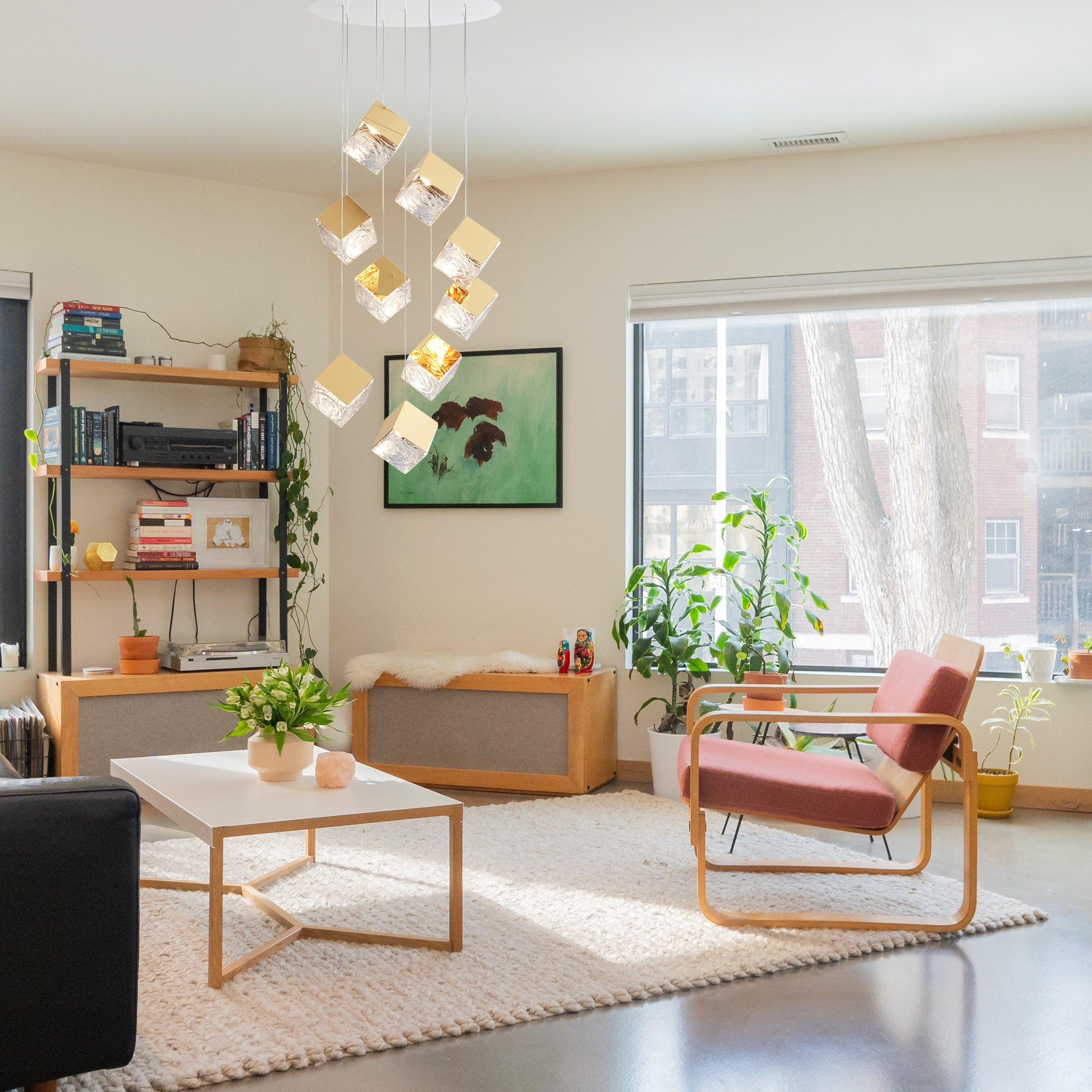 Arco Artistic Geometric Cube Chandelier - Letslighting