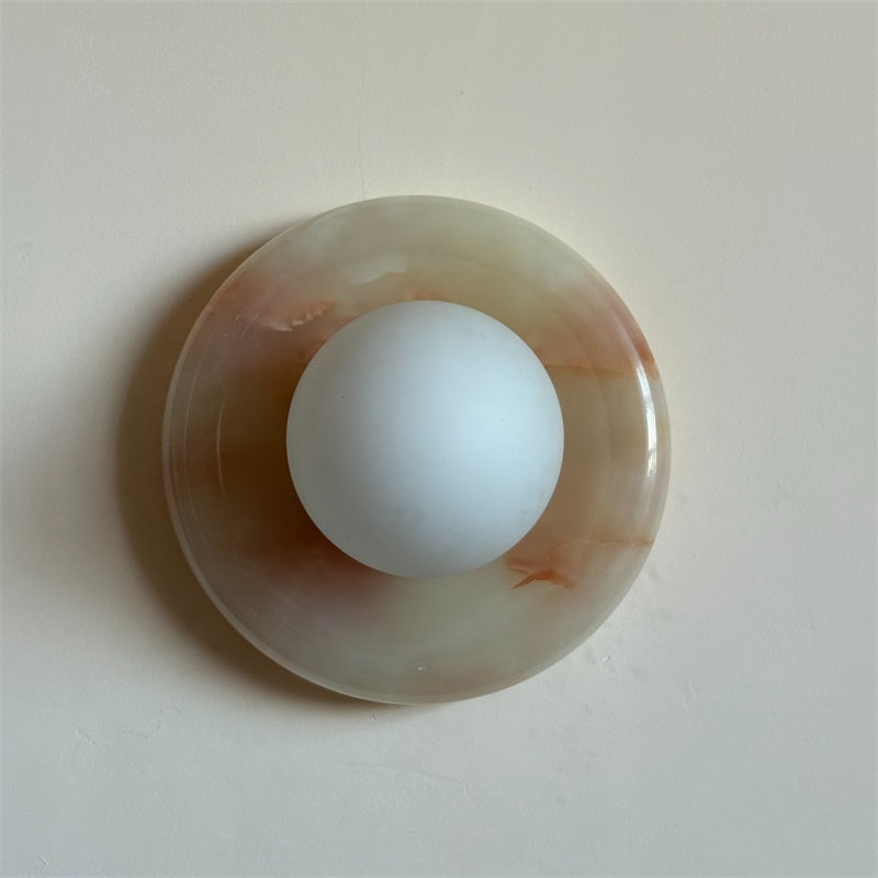 Vivina Modern Minimalist Cyan Jade Sconce Wall Lamp - Lamp Copper