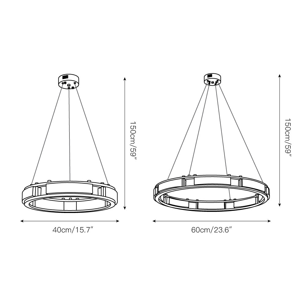 Cuzora Modern Minimalist Brass Alabaster Chandelier - Lamp Copper