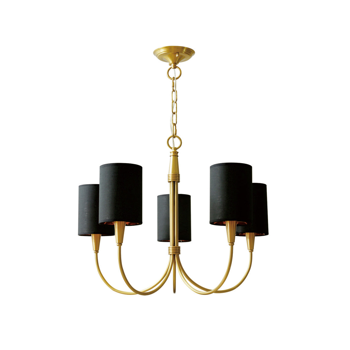 Armira Vintage Industrial Metal Fabric Chandelier - Lamp Copper