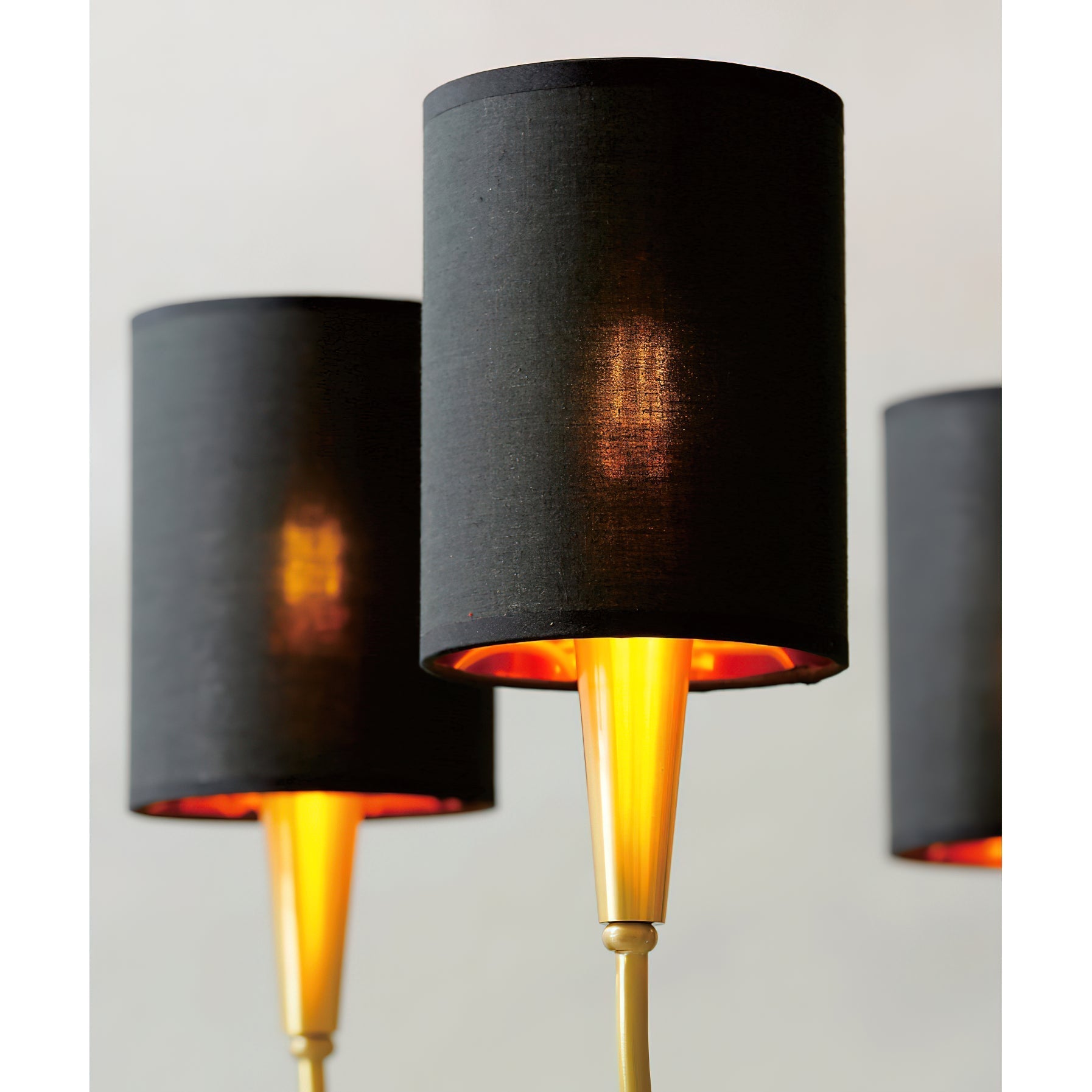 Armira Vintage Industrial Metal Fabric Chandelier - Lamp Copper
