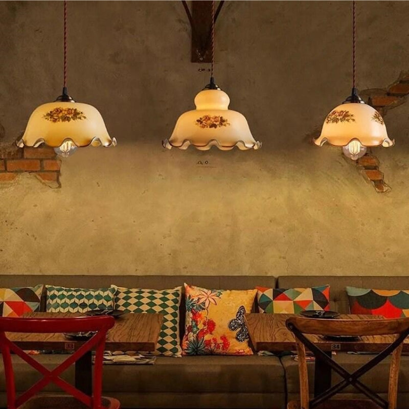 Valentina Moderne Fleurs Métal/Verre Suspension Salle d'étude/ Salon - Neutralighting