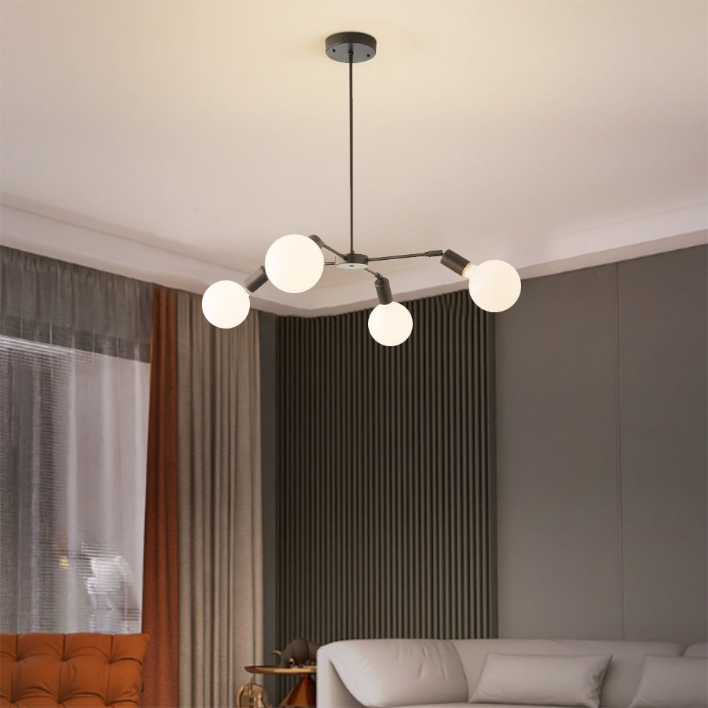 Valentina Moderne LED Métal Verre Lustre Chambre à Coucher
