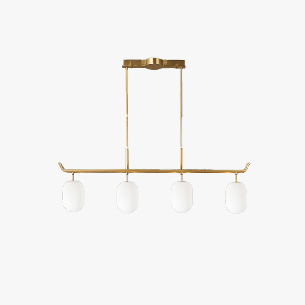 Valentina Moderne Cuivre Verre Linéaire Lustre Salon