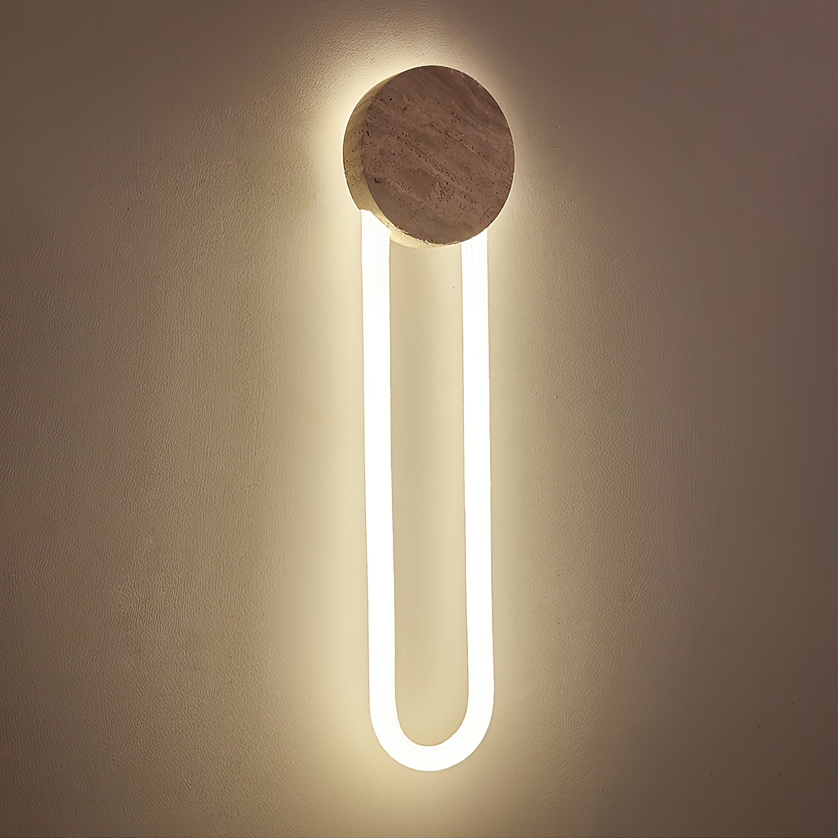 Avynor Modern Minimalist Travertine Wall Lamp - Lamp Copper