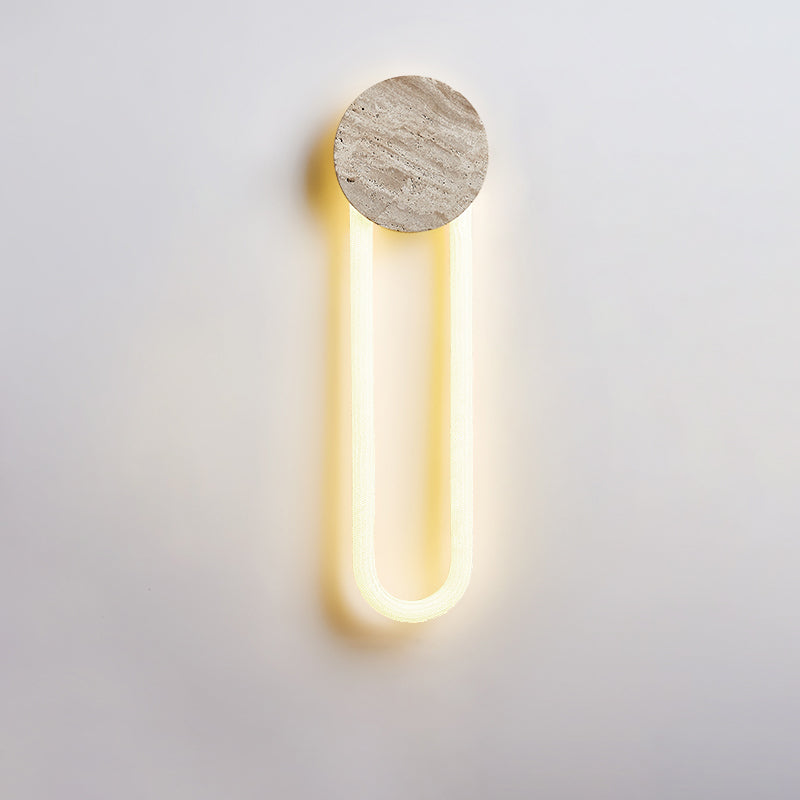 Avynor Modern Minimalist Travertine Wall Lamp - Lamp Copper