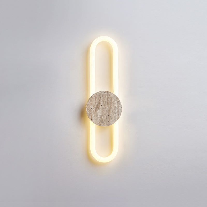 Avynor Modern Minimalist Travertine Wall Lamp - Lamp Copper