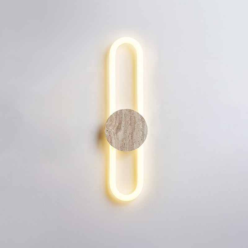 Avynor Modern Minimalist Travertine Wall Lamp - Lamp Copper