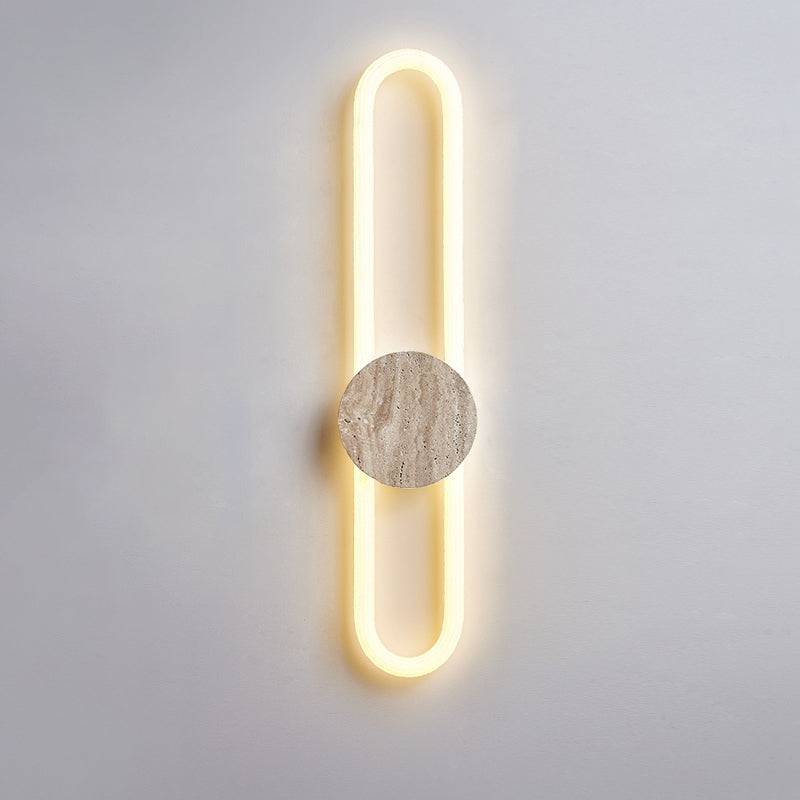 Avynor Modern Minimalist Travertine Wall Lamp - Lamp Copper