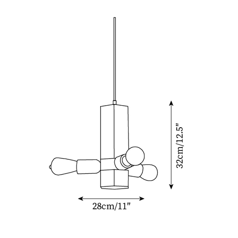 Radia Pendant Lamp Wood Exposed Industrial - Letslighting