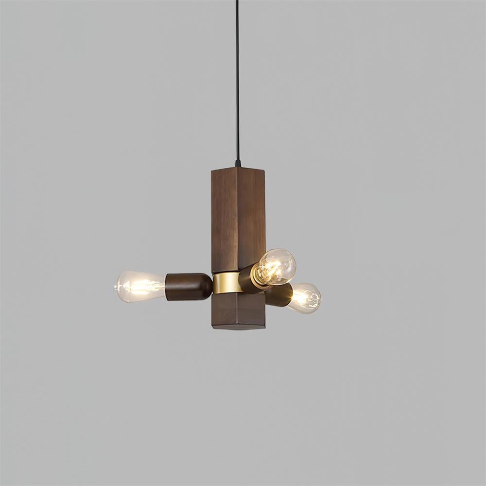 Radia Pendant Lamp Wood Exposed Industrial - Letslighting