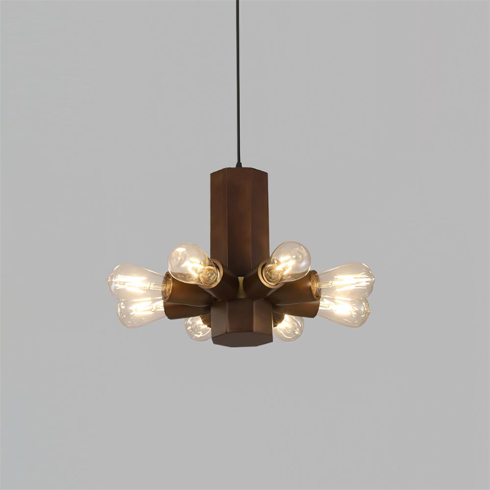 Radia Pendant Lamp Wood Exposed Industrial - Letslighting