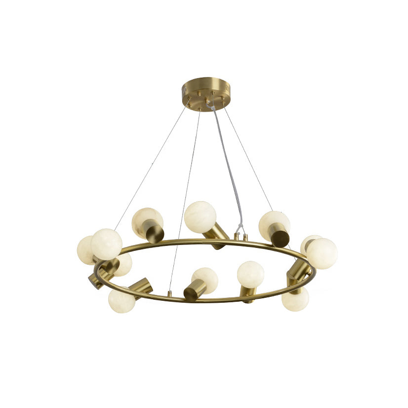 Nyphaiel Postmodern Luxury Alabaster Chandelier - Lamp Copper