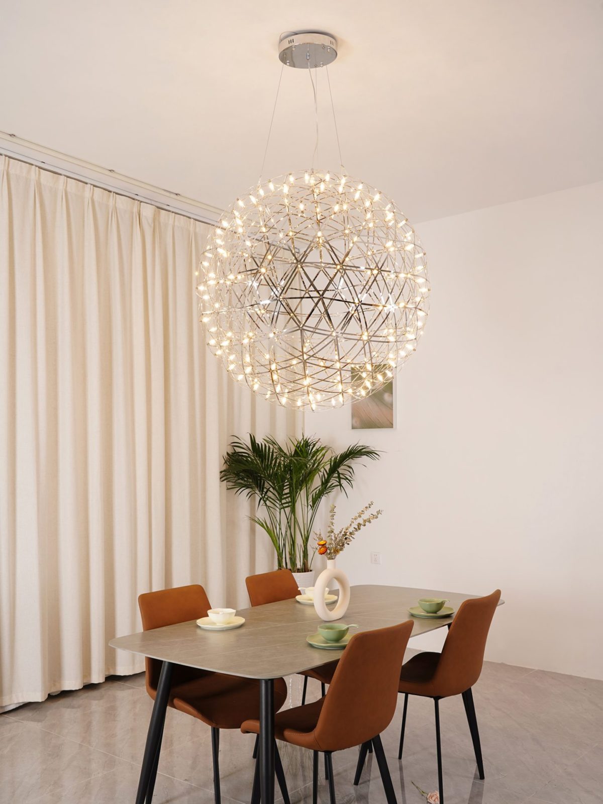 Evsoriel Modern Minimalist Metal Pendant Light - Lamp Copper
