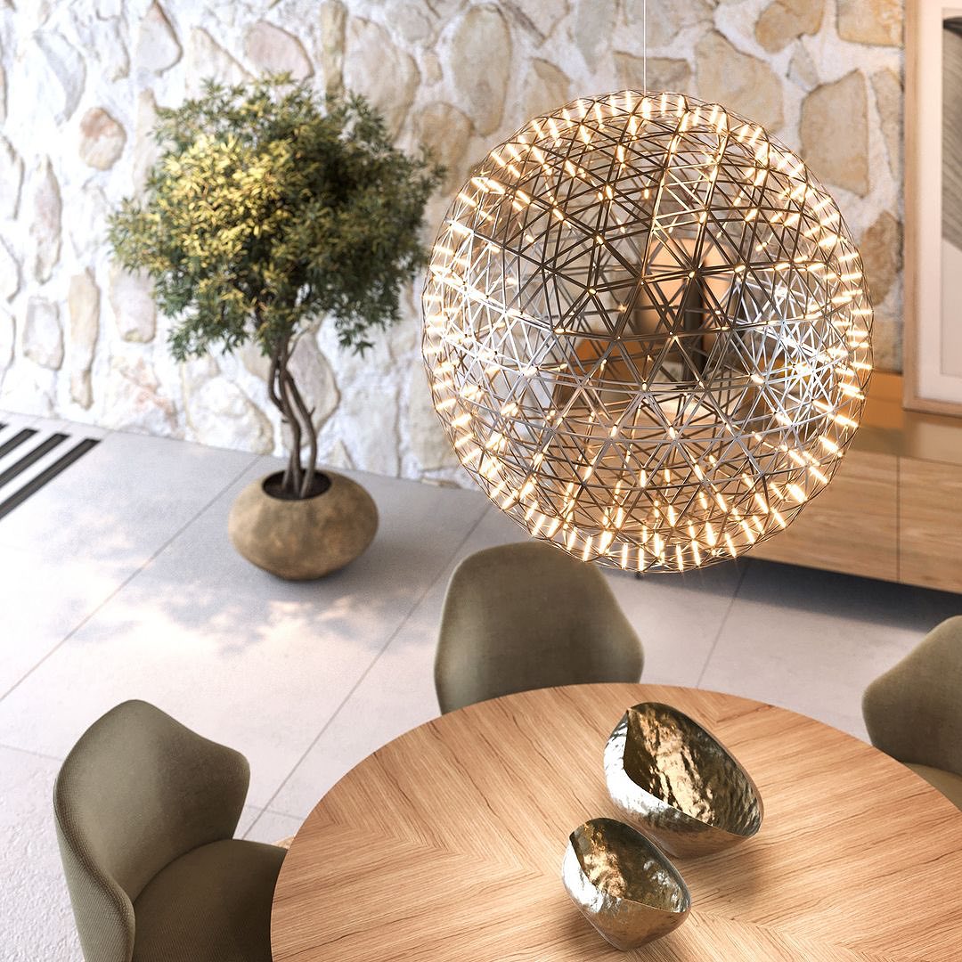 Evsoriel Modern Minimalist Metal Pendant Light - Lamp Copper