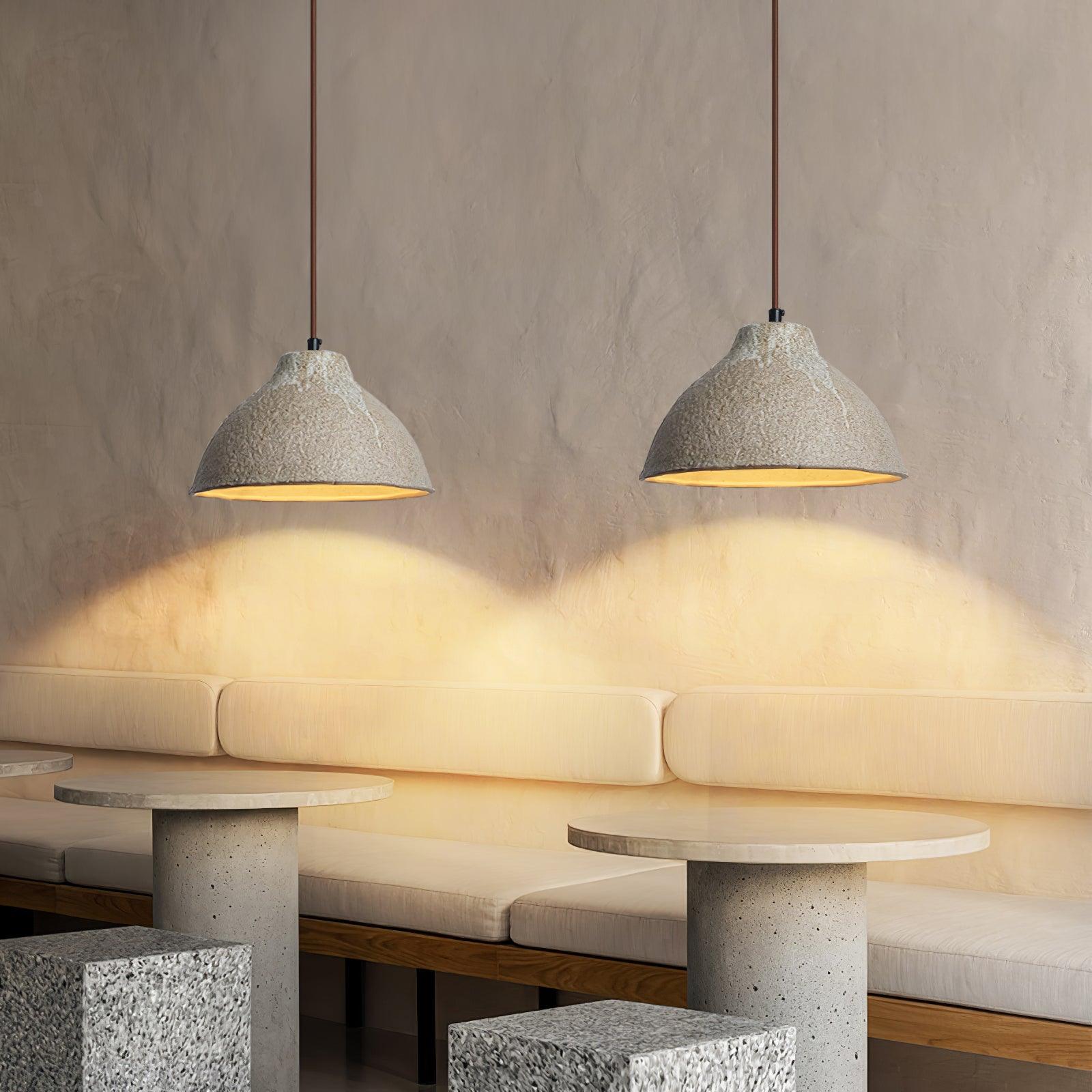Zandora Retro Ceramic Wood Pendant Lamp - Neutralighting
