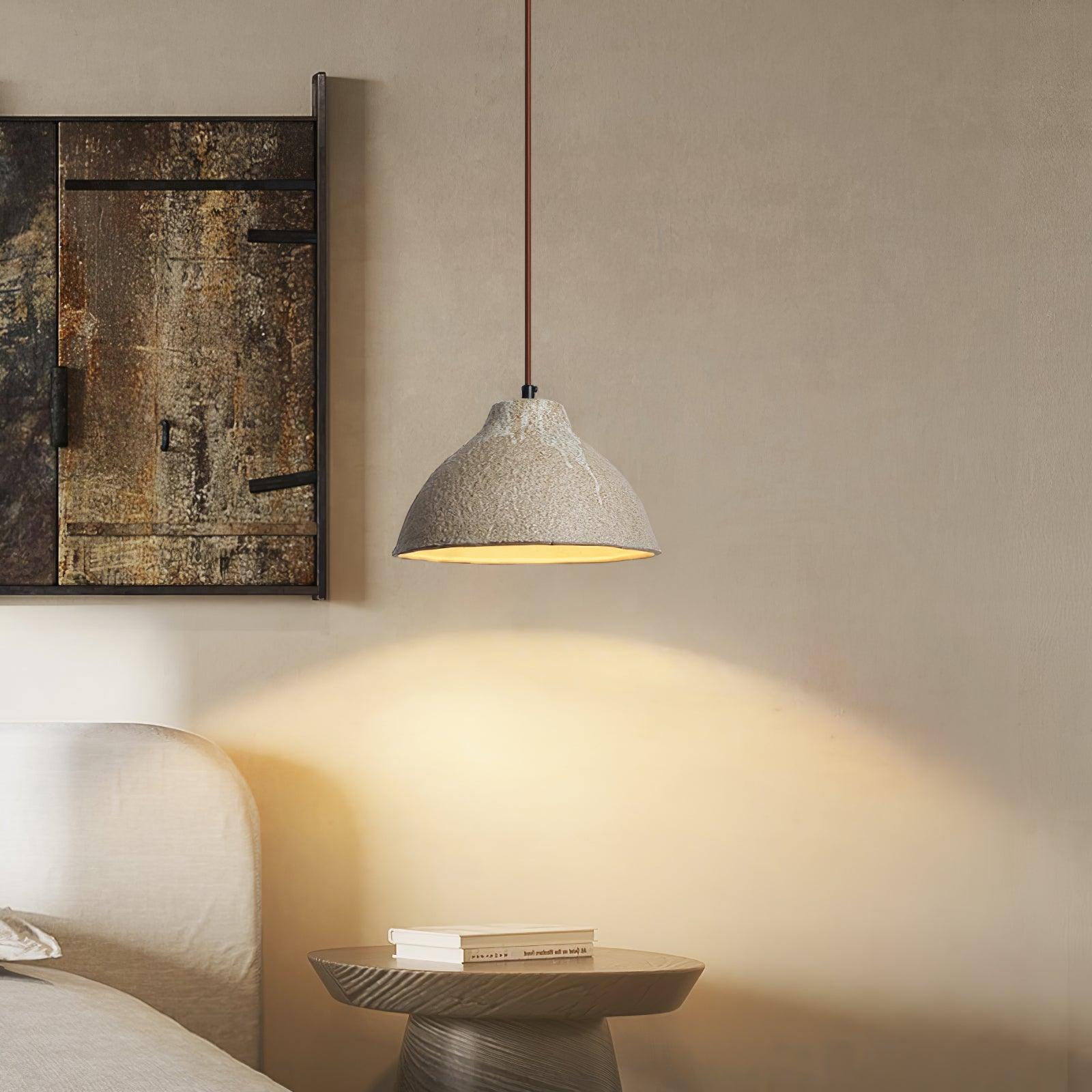 Zandora Retro Ceramic Wood Pendant Lamp - Neutralighting