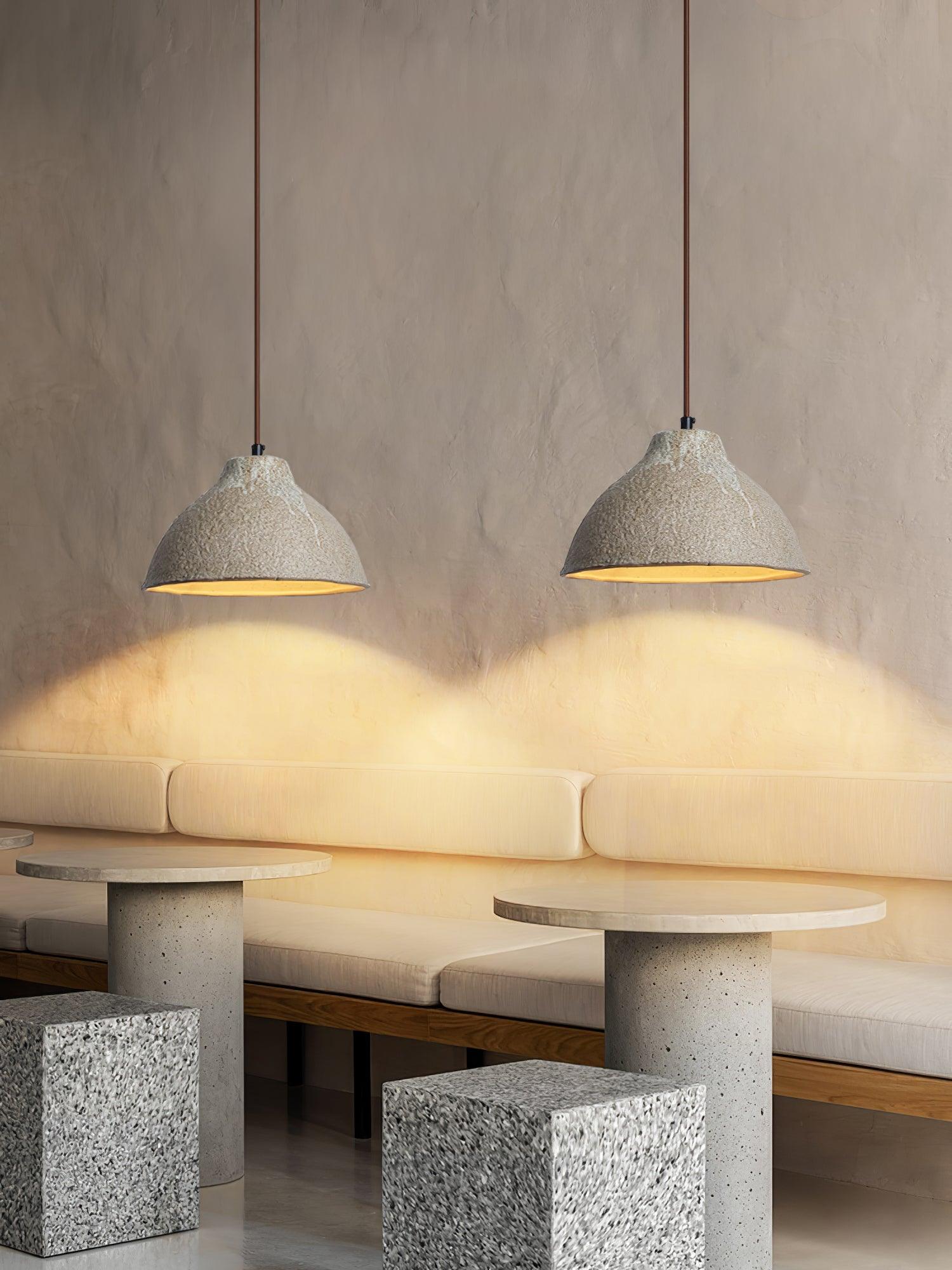 Zandora Retro Ceramic Wood Pendant Lamp - Neutralighting