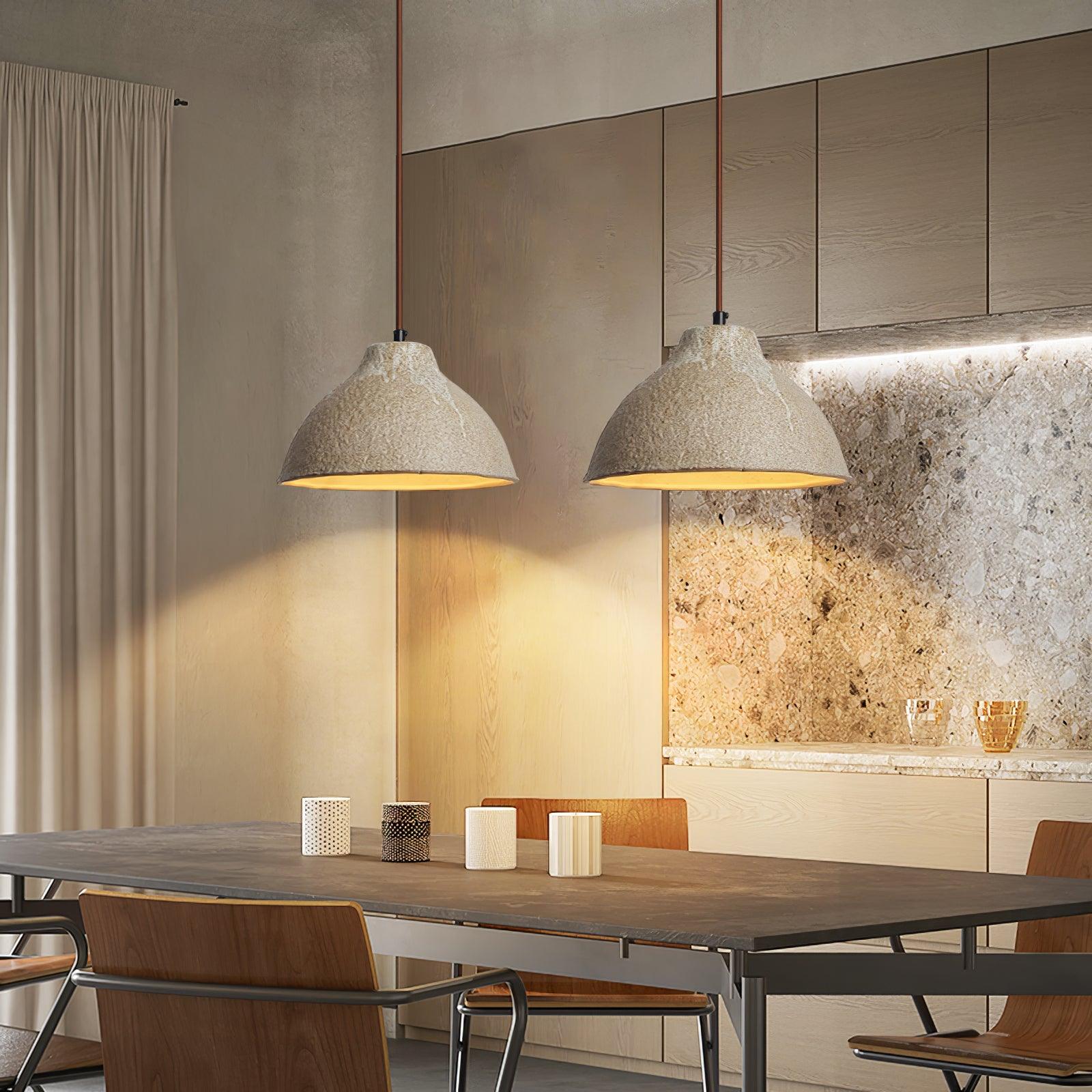Zandora Retro Ceramic Wood Pendant Lamp - Neutralighting