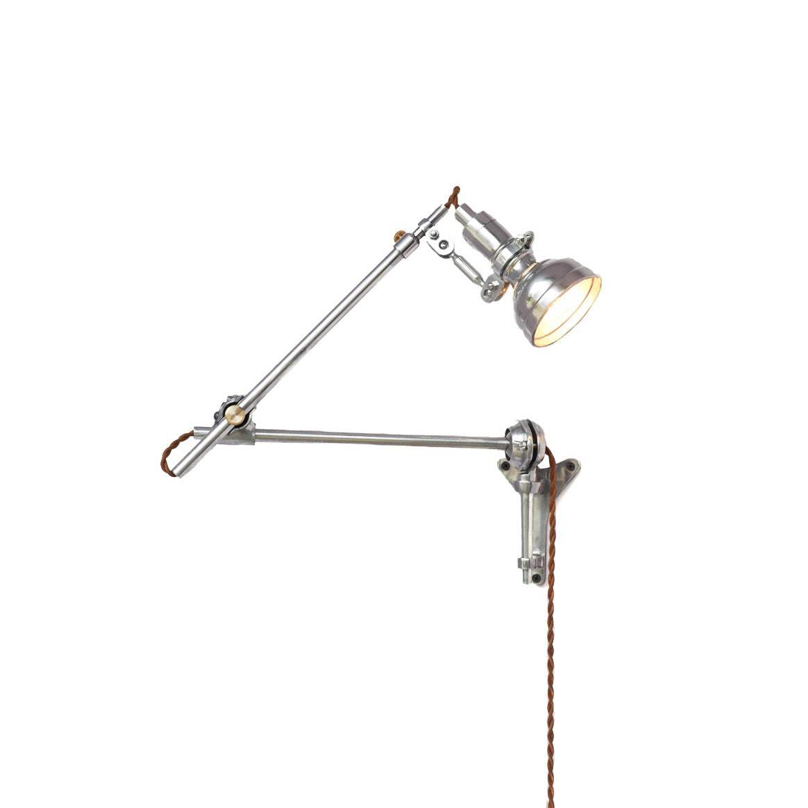 Allirora Vintage Rocker Arm Metal Wall Lamp - Lamp Copper