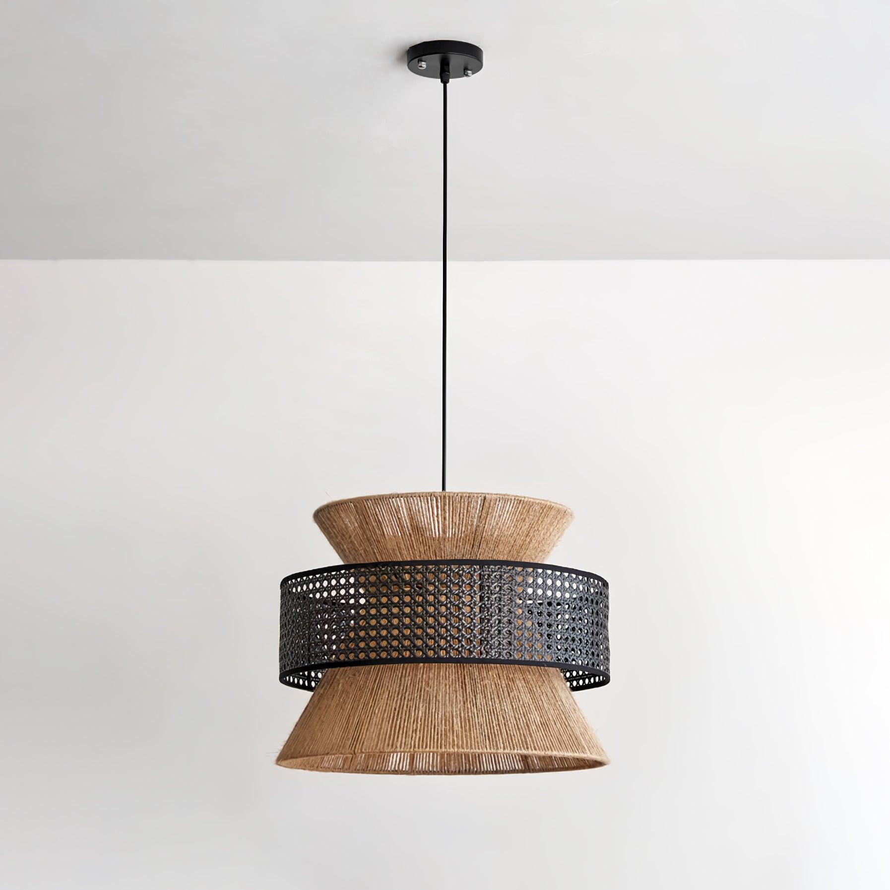 Ophelia Lustra Lampe Suspendue Rattan Tissé Élégante - Neutralighting