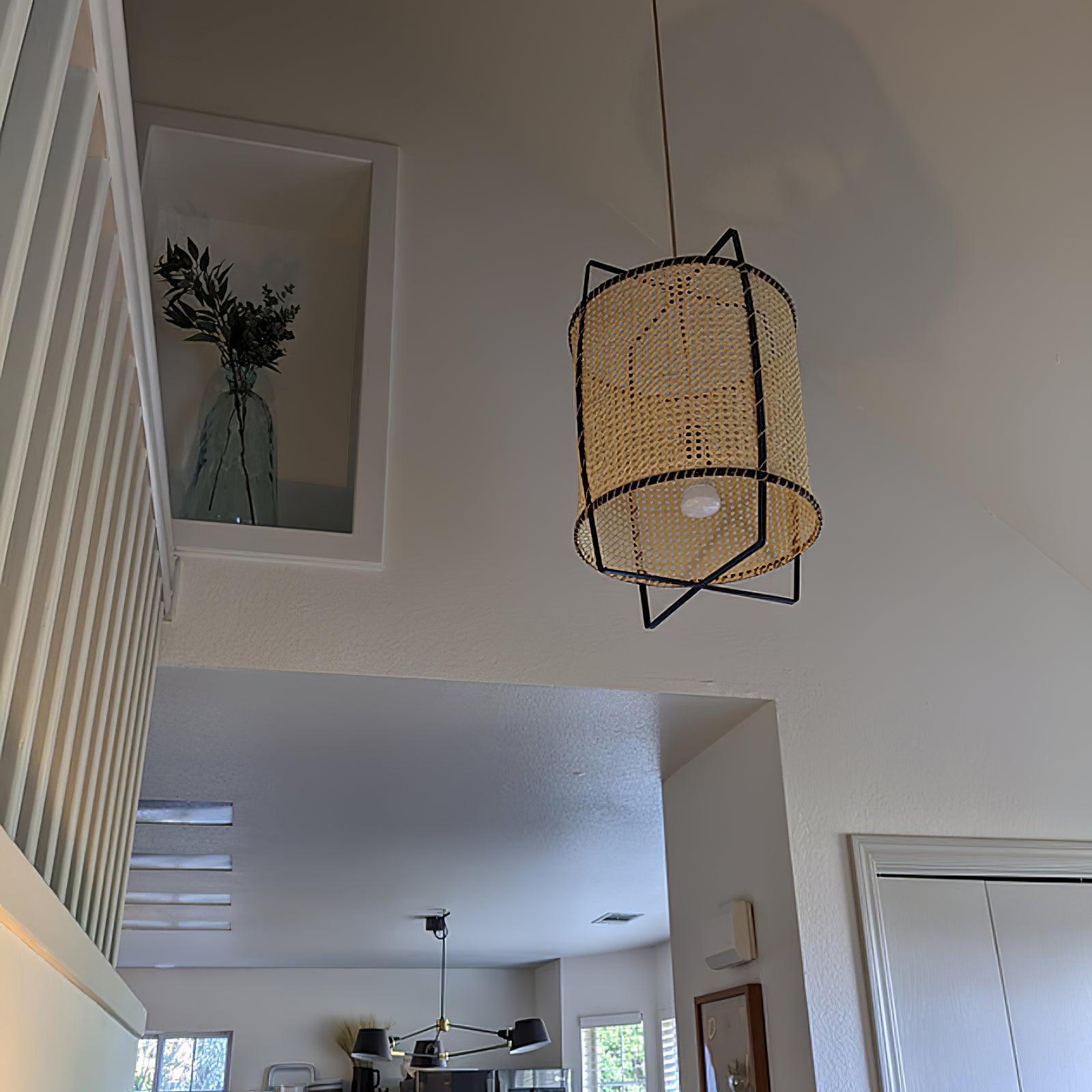 Meyda Lampe Suspendue en Rotin Tressé Organique - Neutralighting