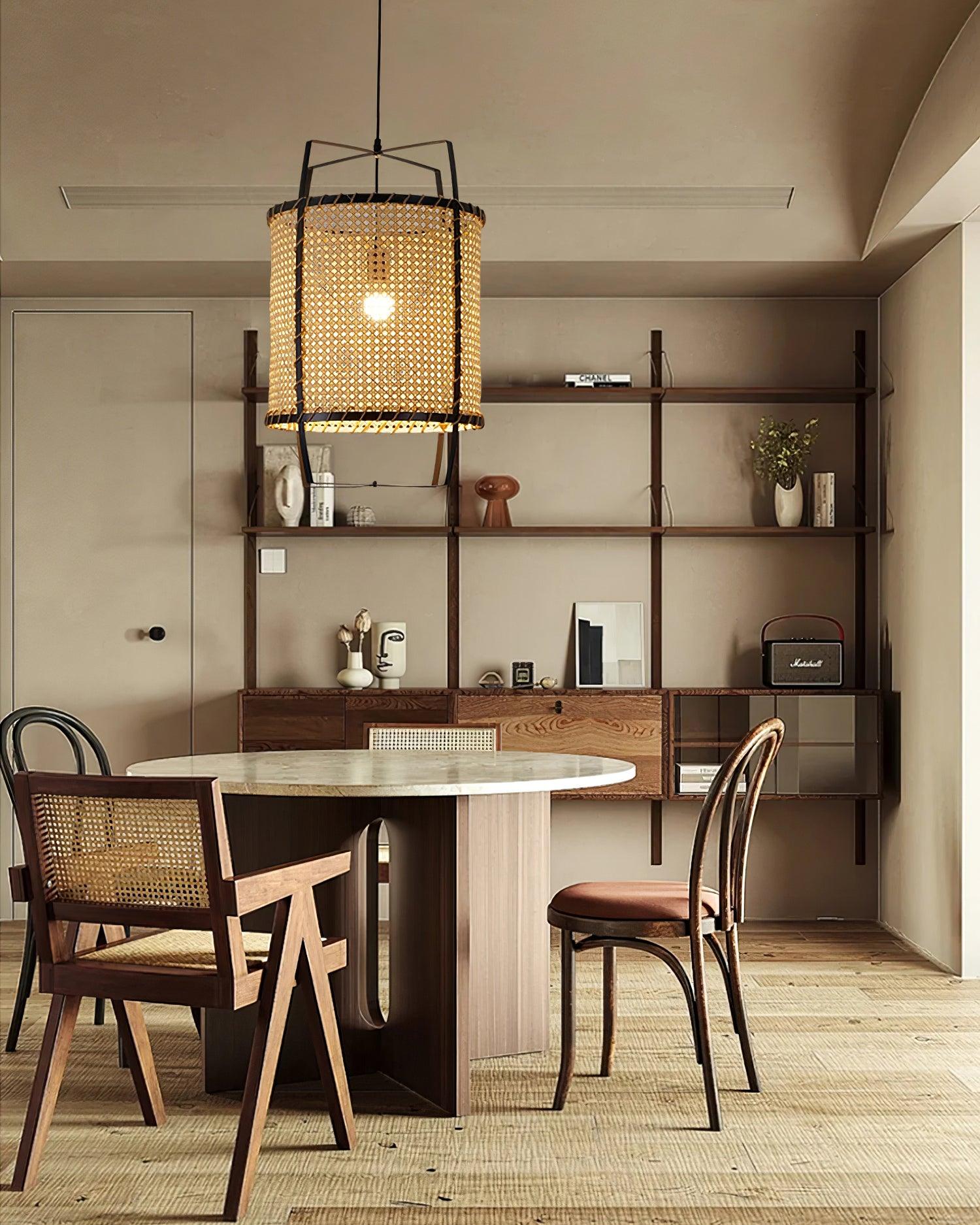Meyda Lampe Suspendue en Rotin Tressé Organique - Neutralighting