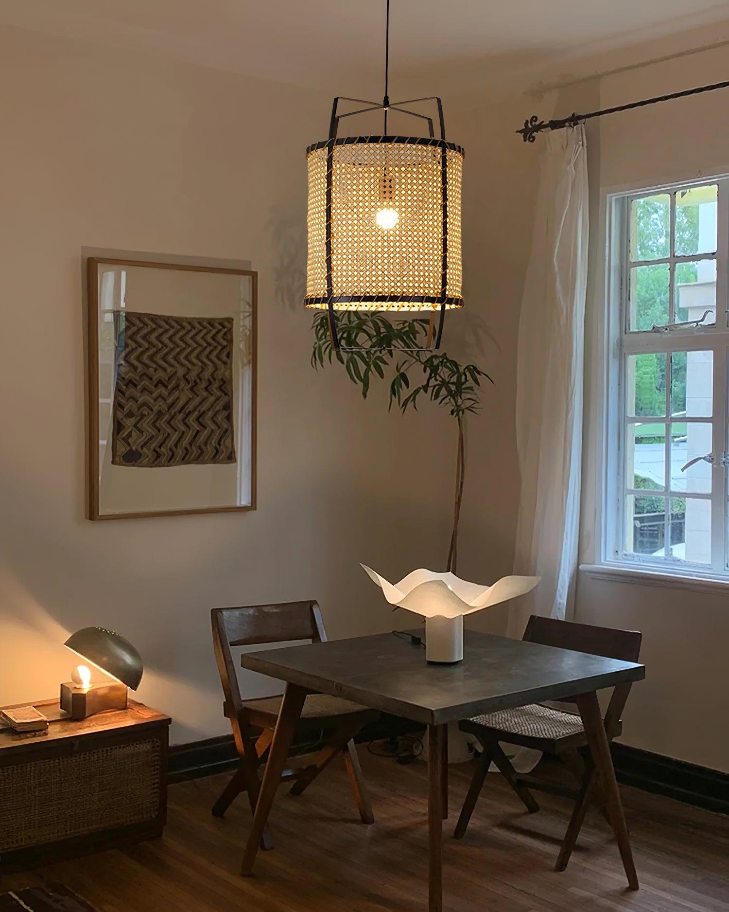 Meyda Lampe Suspendue en Rotin Tressé Organique - Neutralighting