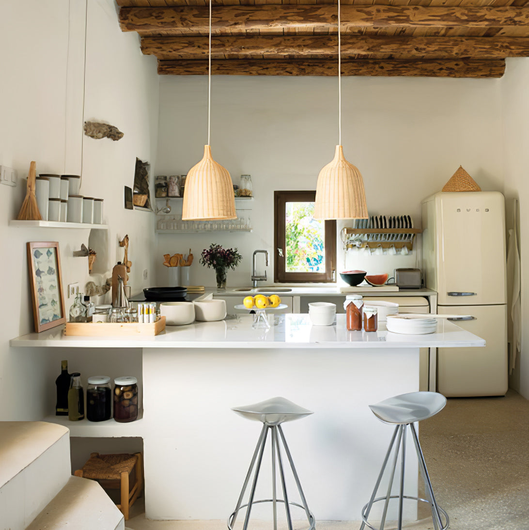 Willow Lustre Suspendu En Rattan Rustique - Neutralighting