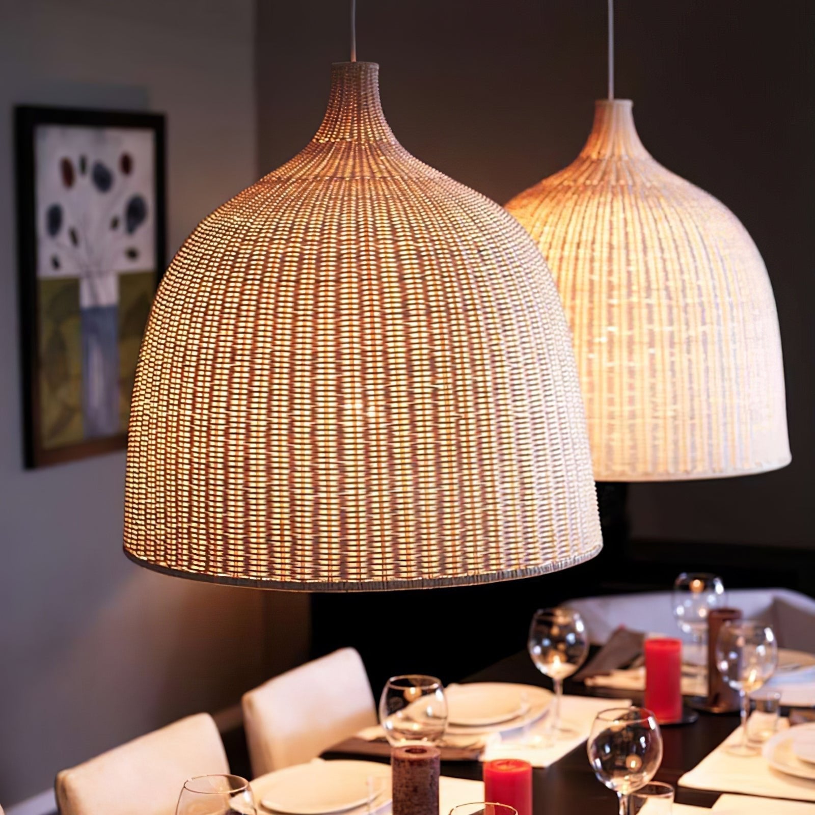 Willow Lustre Suspendu En Rattan Rustique - Neutralighting