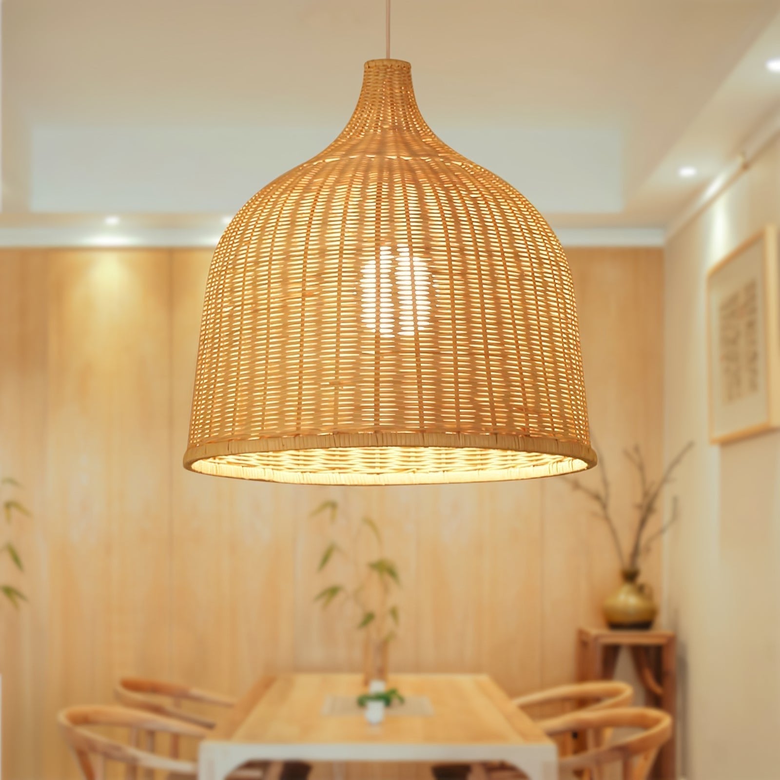 Willow Lustre Suspendu En Rattan Rustique - Neutralighting