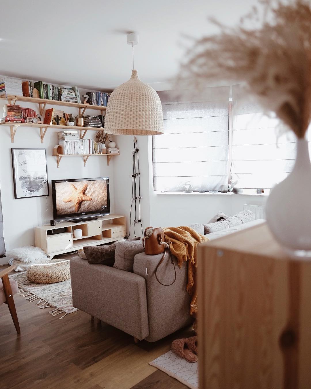 Willow Lustre Suspendu En Rattan Rustique - Neutralighting