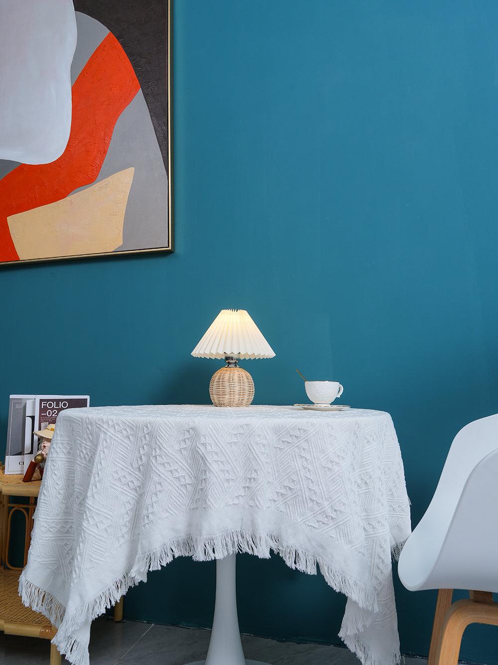 Zara Lampe de table en rotin plissé - Neutralighting