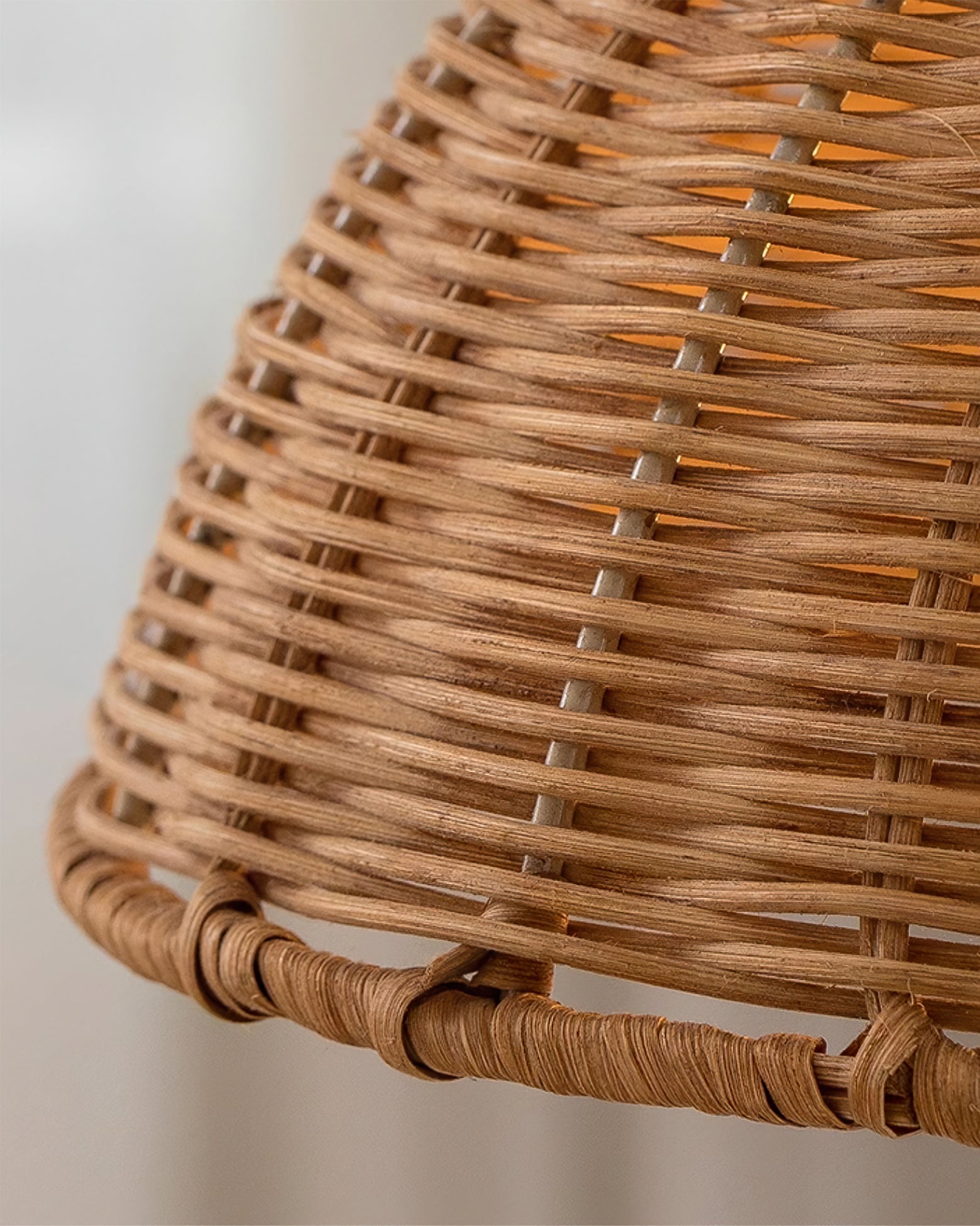 Suspension Rotin Ombre Corps Cône Forme Naturel Minimaliste - Neutralighting