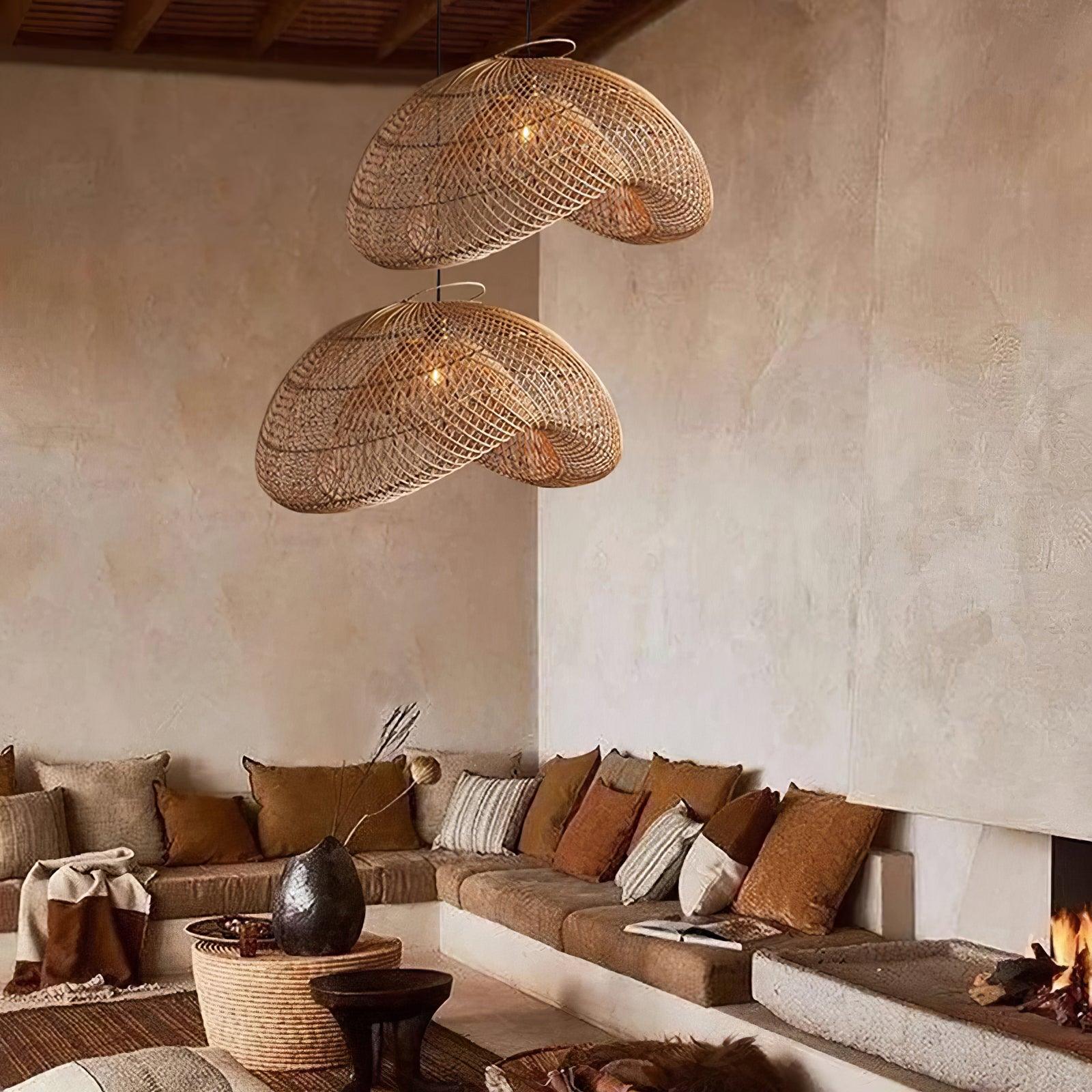 Juno Suspension style rustique en rotin