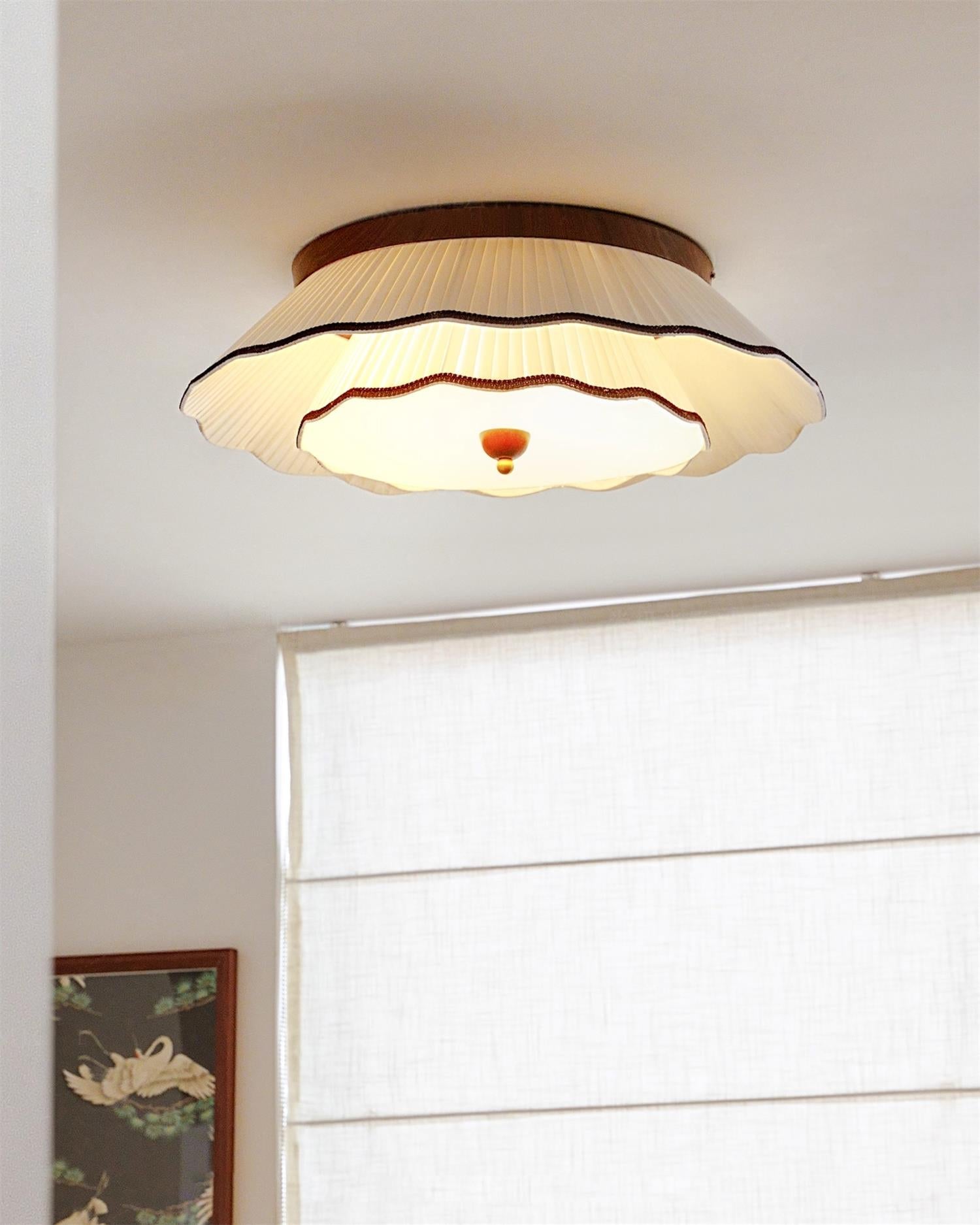 Ravelle Plafonnier Romantique Plissé - Neutralighting