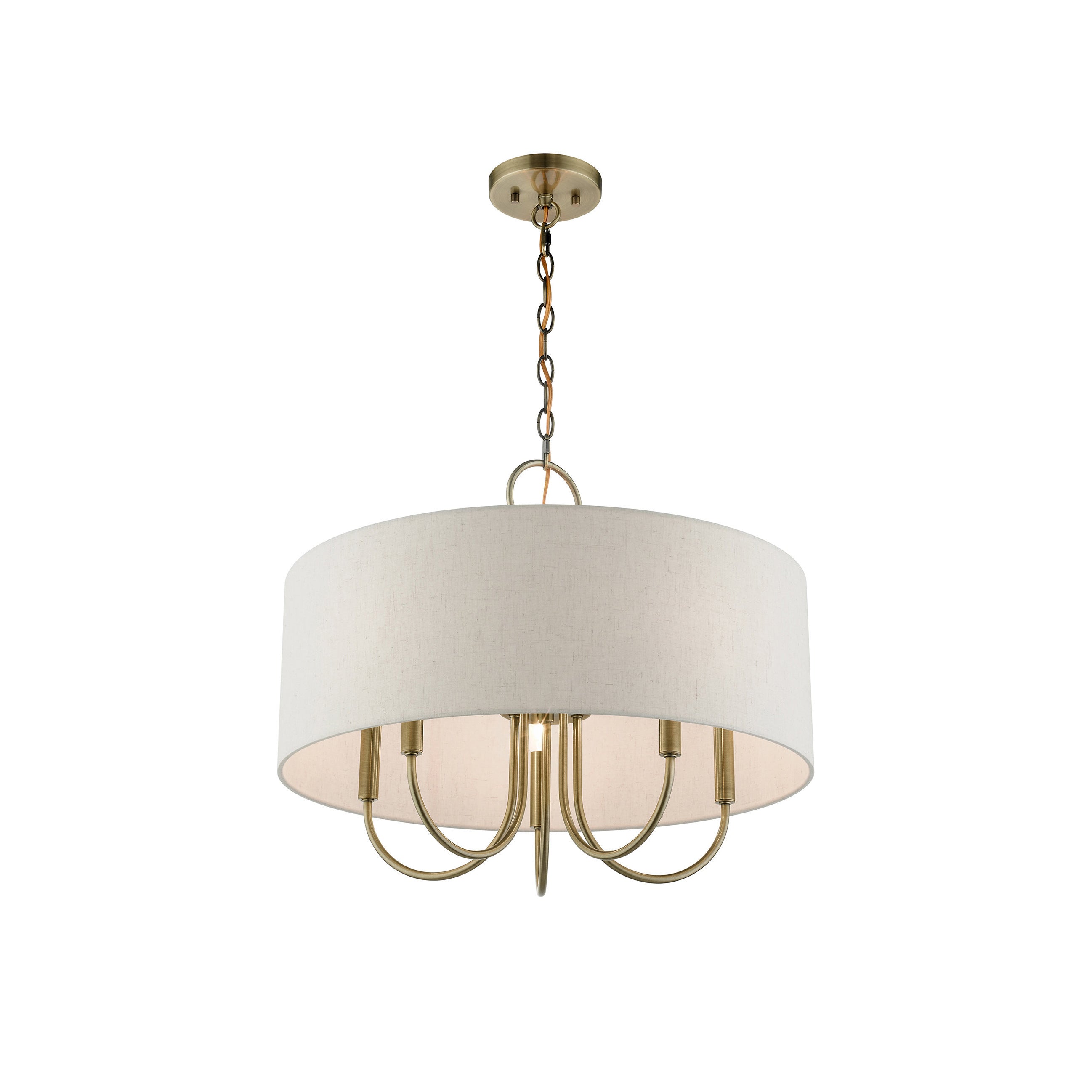Ovyneth Classic Vintage Drum Fabric Chandelier - Lamp Copper