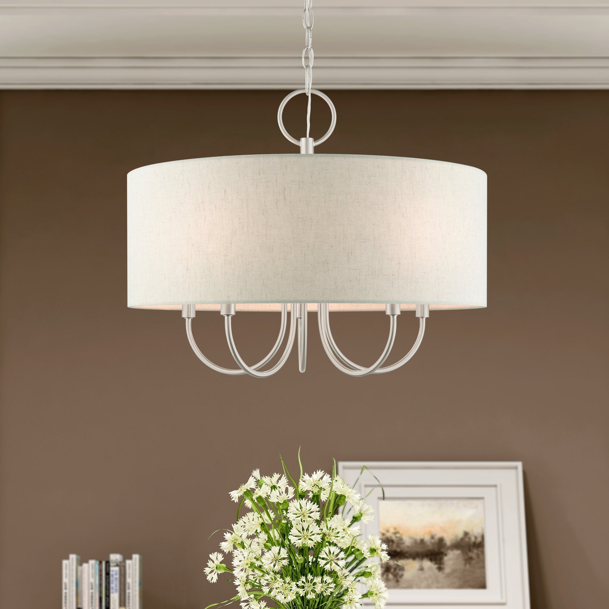 Ovyneth Classic Vintage Drum Fabric Chandelier - Lamp Copper