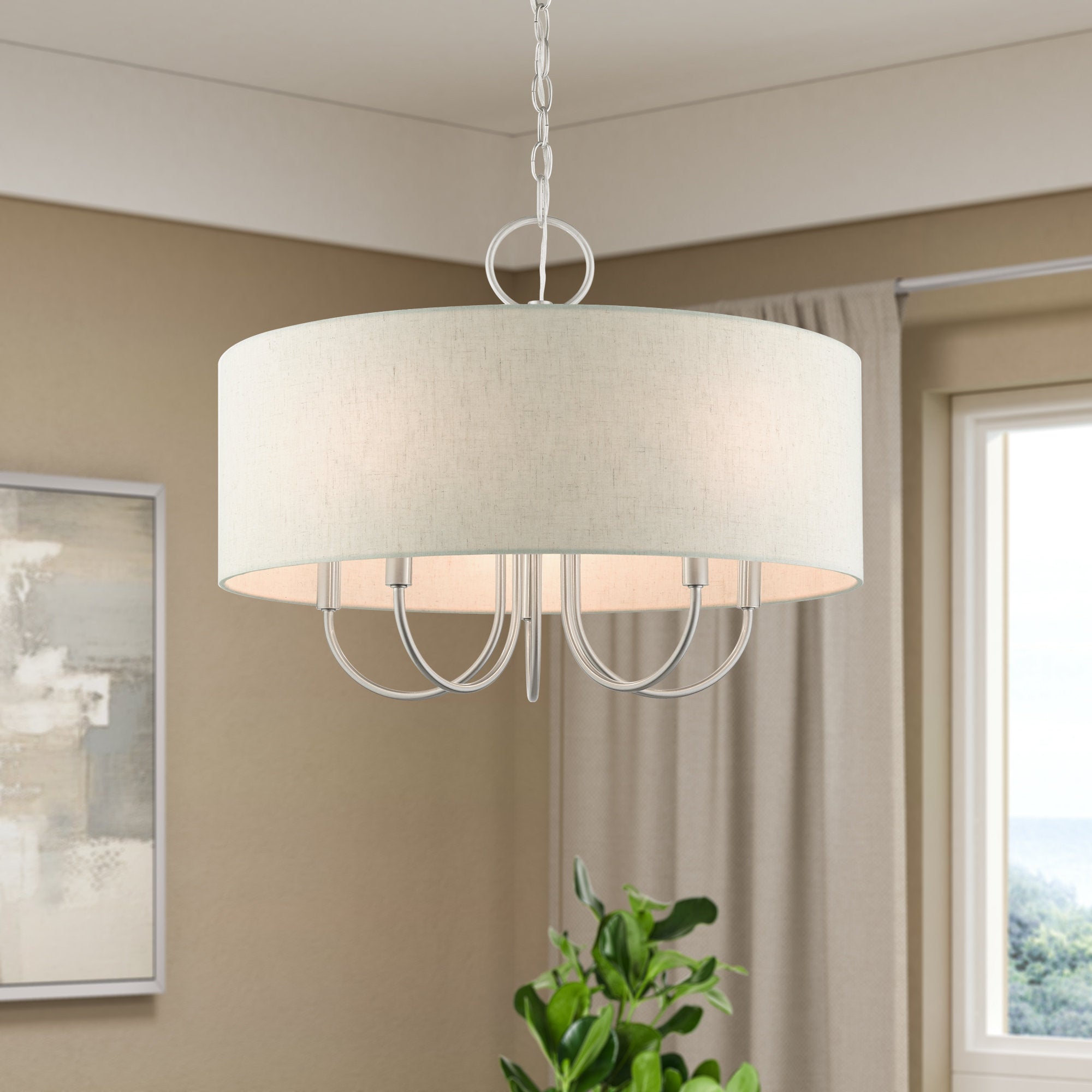Ovyneth Classic Vintage Drum Fabric Chandelier - Lamp Copper
