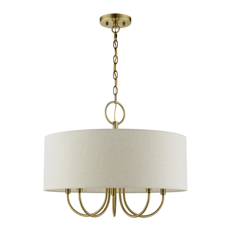 Ovyneth Classic Vintage Drum Fabric Chandelier - Lamp Copper
