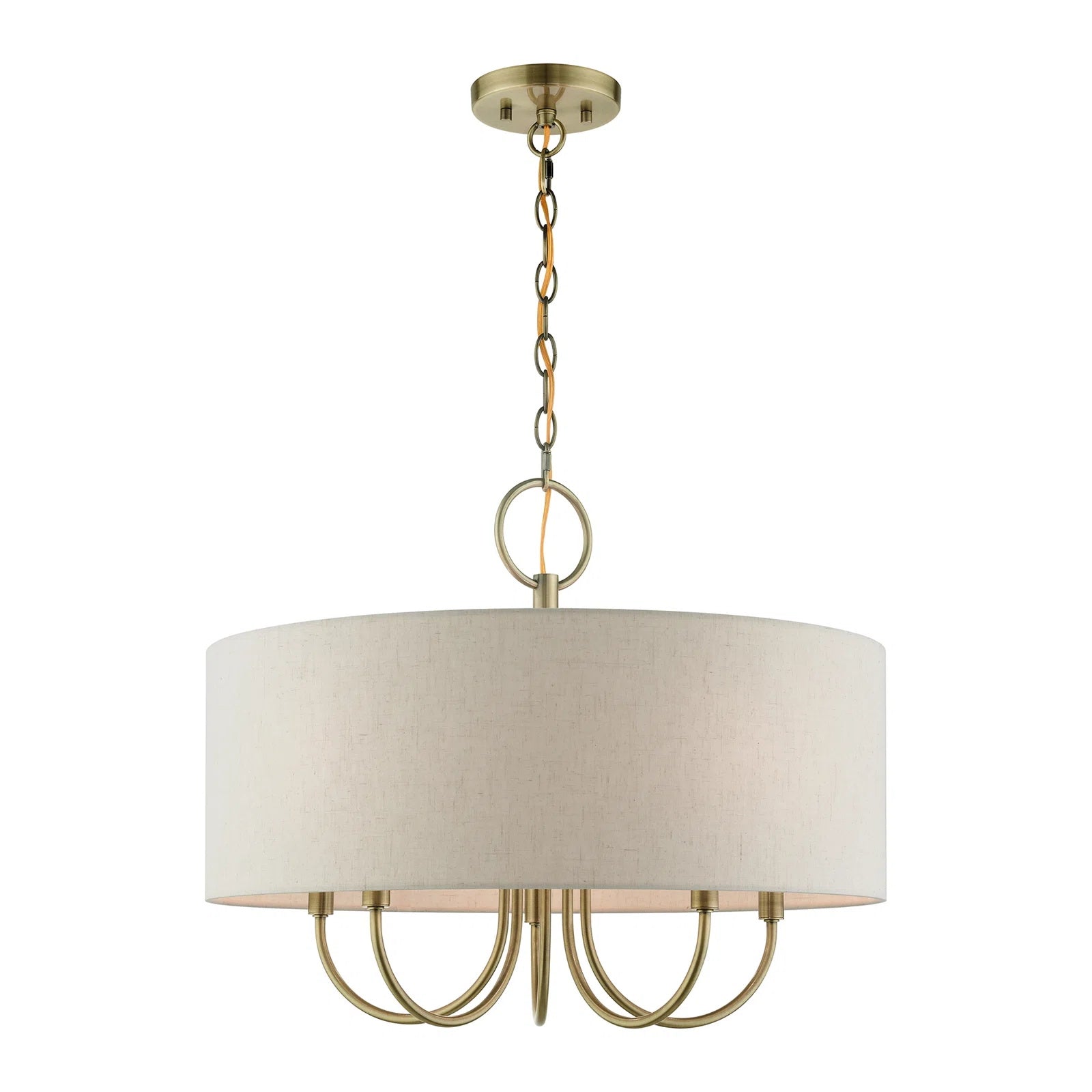 Ovyneth Classic Vintage Drum Fabric Chandelier - Lamp Copper