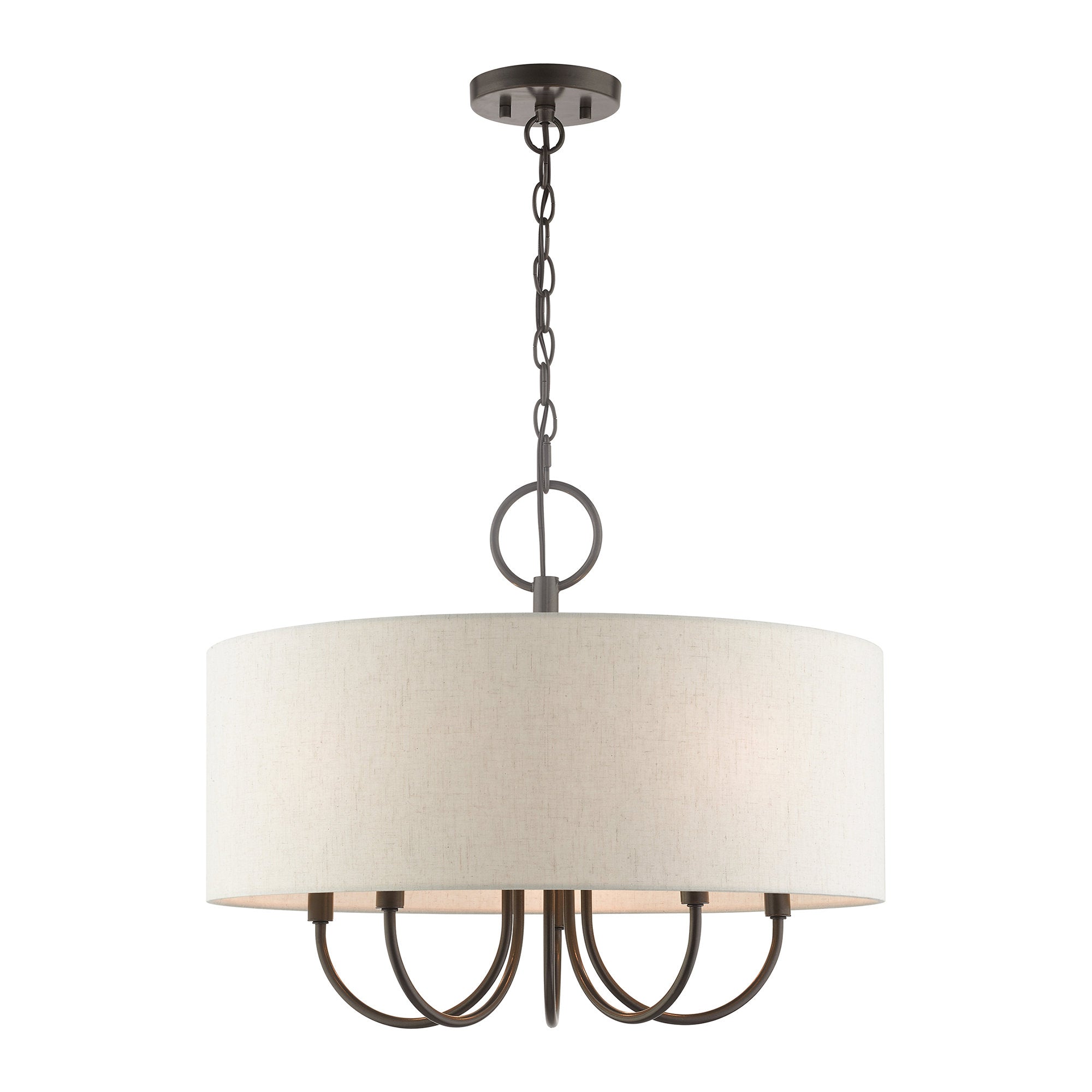 Ovyneth Classic Vintage Drum Fabric Chandelier - Lamp Copper