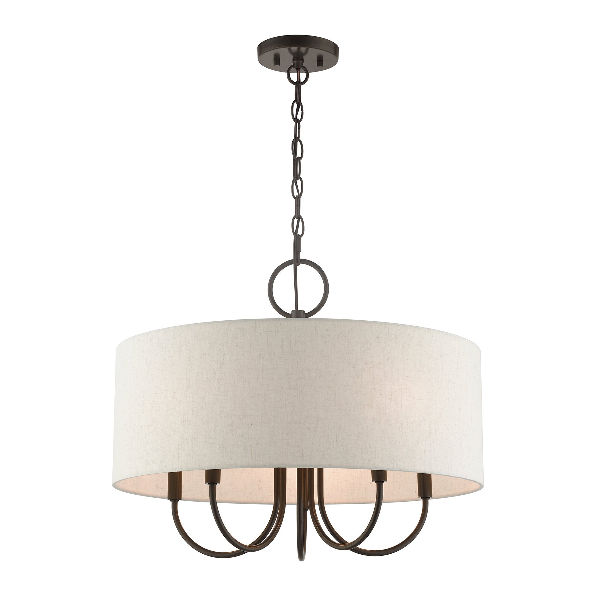 Ovyneth Classic Vintage Drum Fabric Chandelier - Lamp Copper