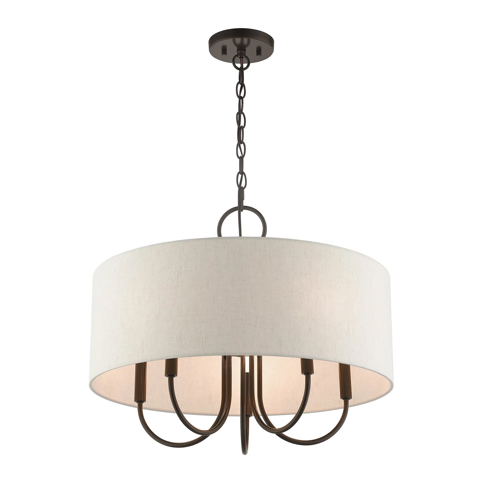 Ovyneth Classic Vintage Drum Fabric Chandelier - Lamp Copper