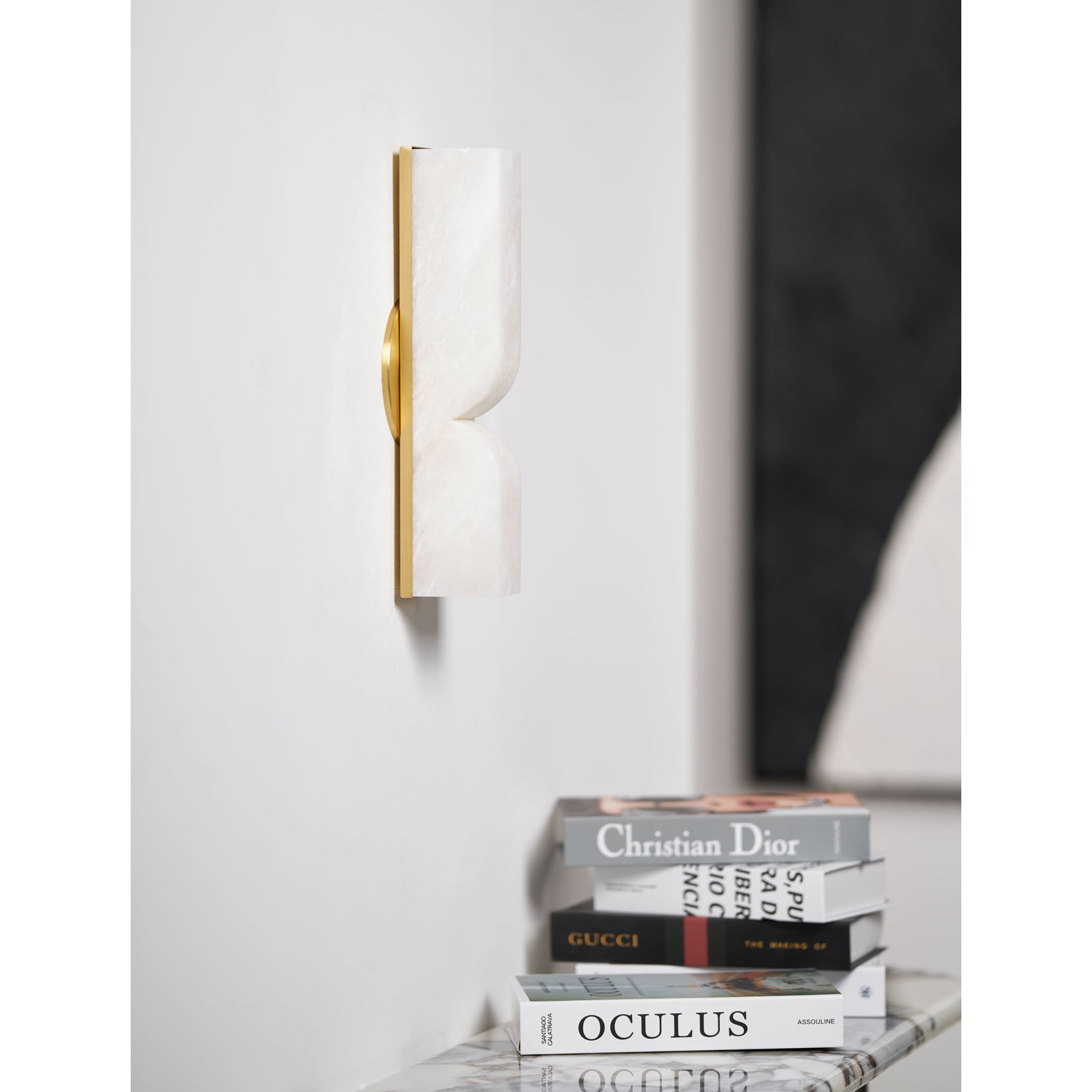 Lyvenisra Modern Minimalist Rectangular Alabaster Wall Lamp - Lamp Copper