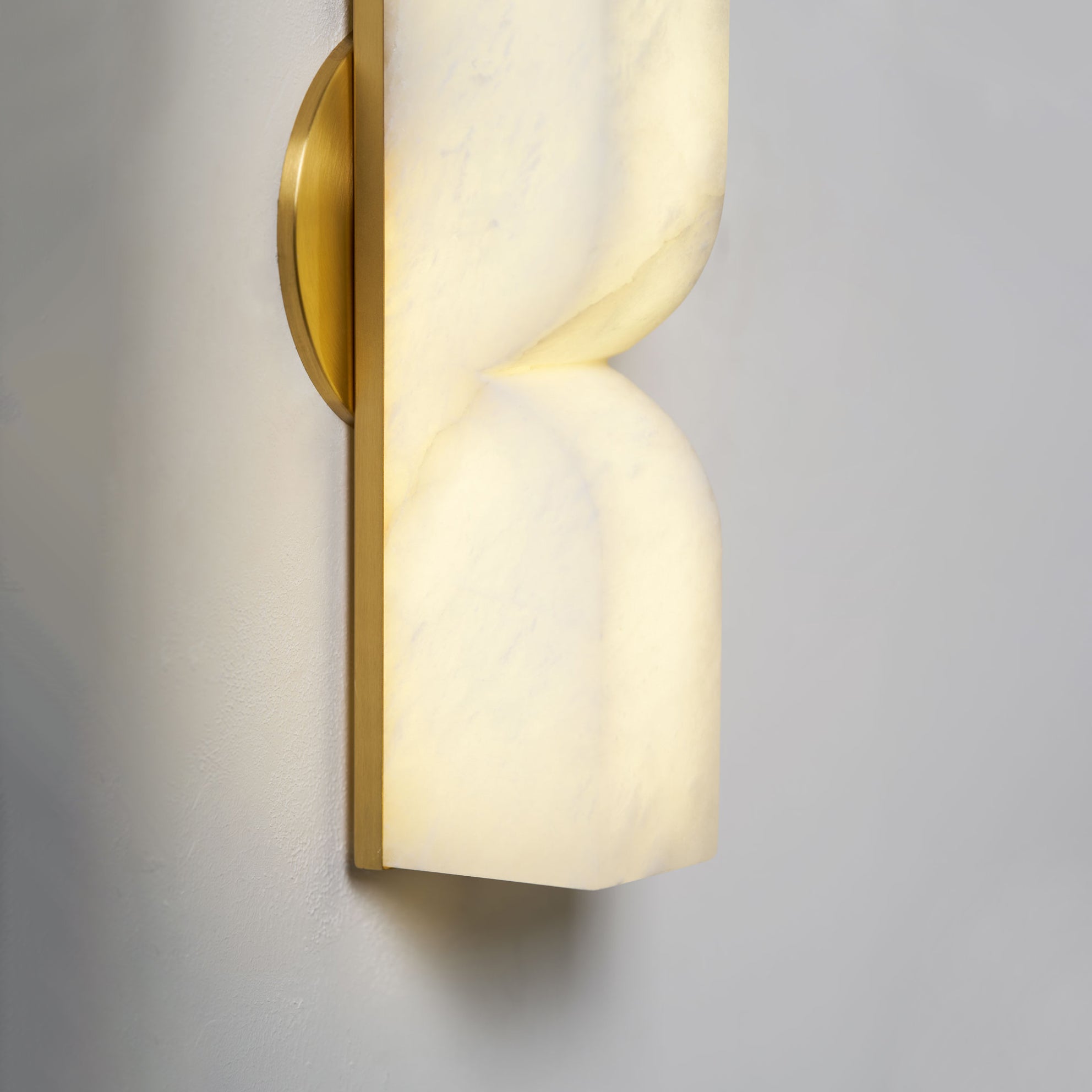 Lyvenisra Modern Minimalist Rectangular Alabaster Wall Lamp - Lamp Copper